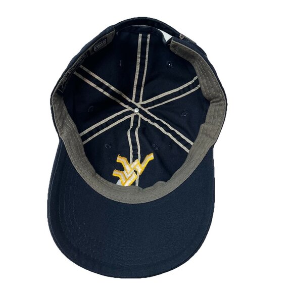 West Virginia University Mountaineers WVU Hockey Strapback Hat Cap Dad Logo - Picture 7 of 10